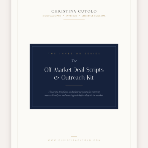 Off-Market Deal Scripts & Outreach Kit