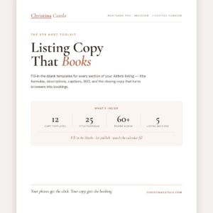 Listing Copy That Books