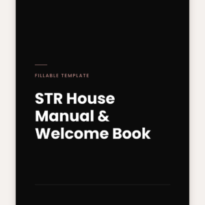 STR House Manual & Welcome Book