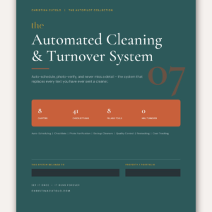 Automated Cleaning & Turnover System