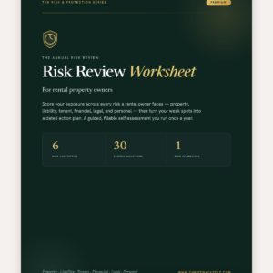 Risk Review Worksheet