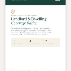Landlord & Dwelling Coverage Basics