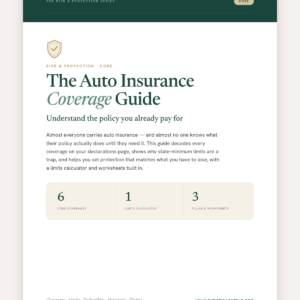 Auto Insurance Coverage Guide