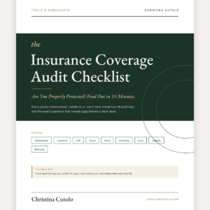 Insurance Coverage Audit Checklist
