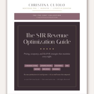 The STR Revenue Optimization Guide