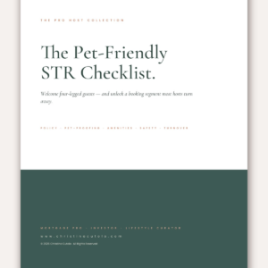 The Pet-Friendly STR Checklist