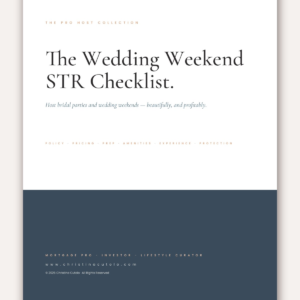 The Wedding Weekend STR Checklist